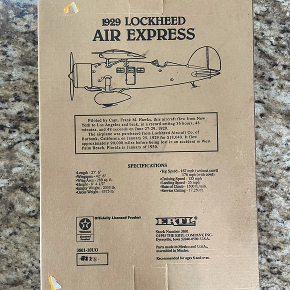 1929 Lockheed Air Express Texaco Plane Coin Bank - Picture 5 of 5